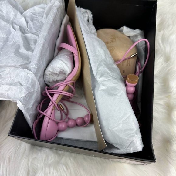 LPA Mel Lace Up Sandal in Pink - Picture 3 of 8